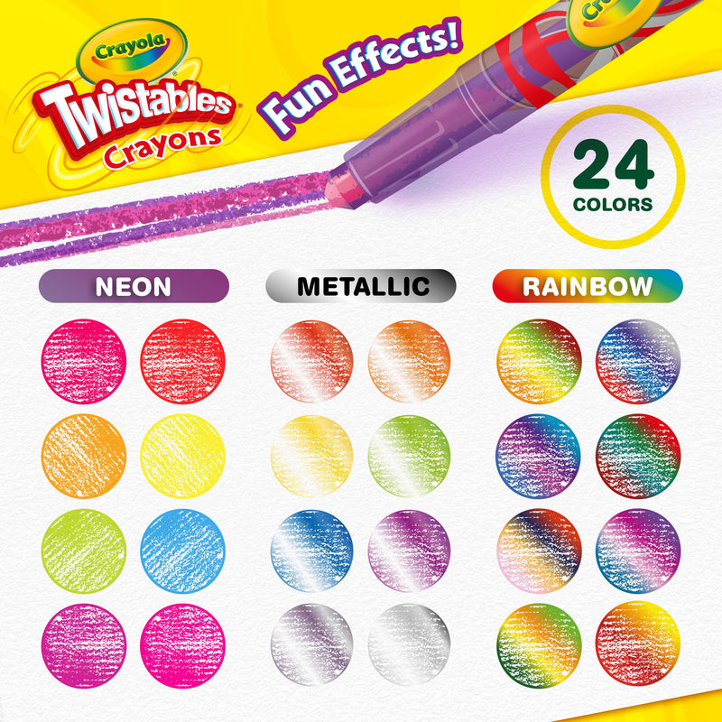 Crayola Twistable crayons assorted colors 24 pack (British brand)