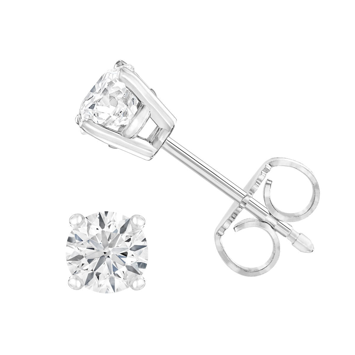 Costco 0.80ctw diamond stud earrings round brilliant cut (British brand)