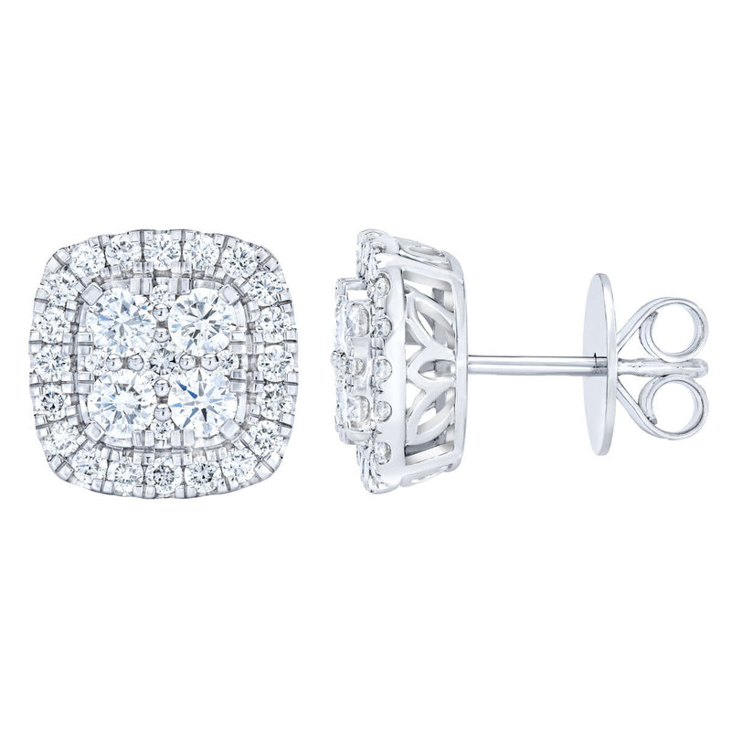 Costco Diamond Earrings 1.50ctw Round Brilliant 14ct White Gold - British product