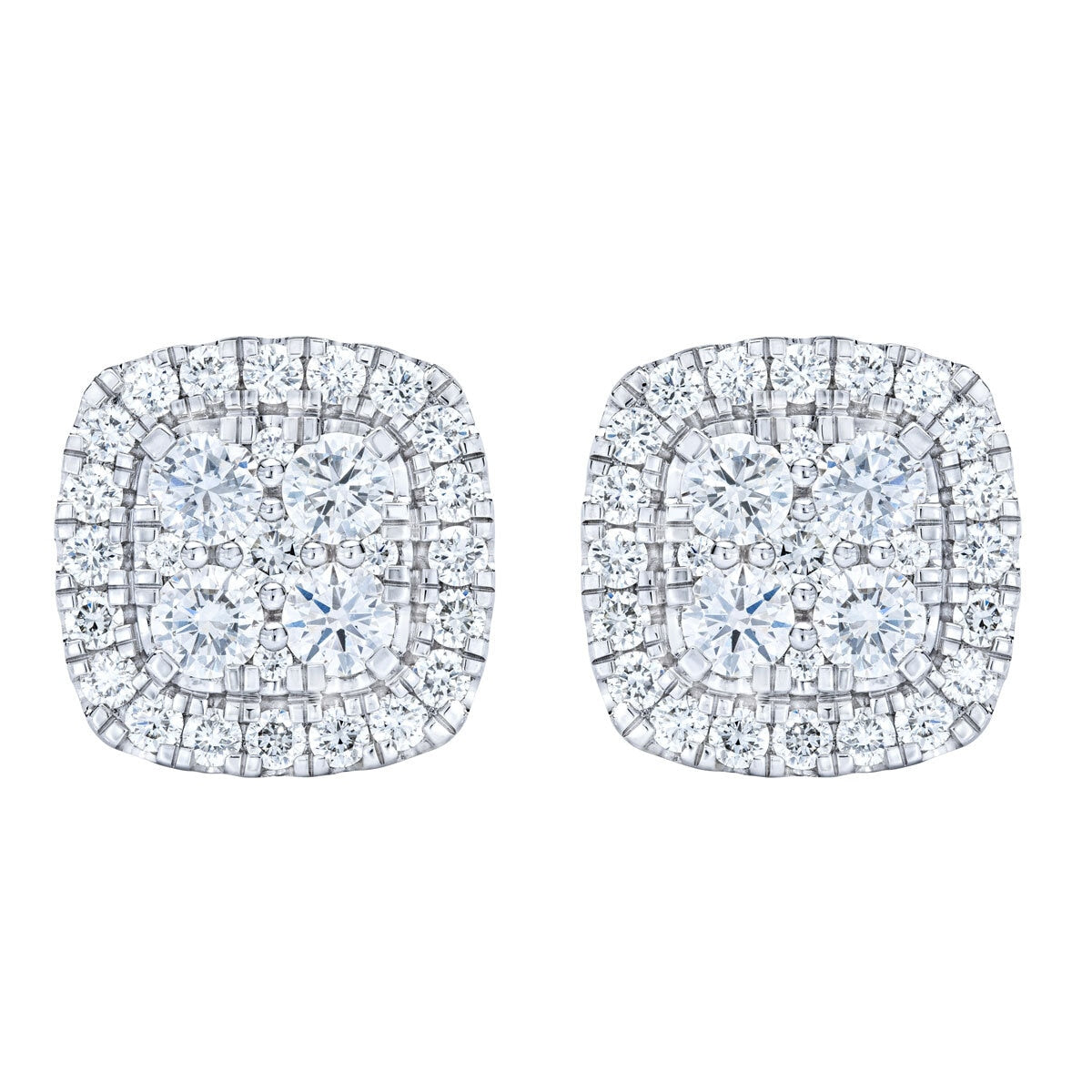 Costco Diamond Earrings 1.50ctw Round Brilliant 14ct White Gold - British product