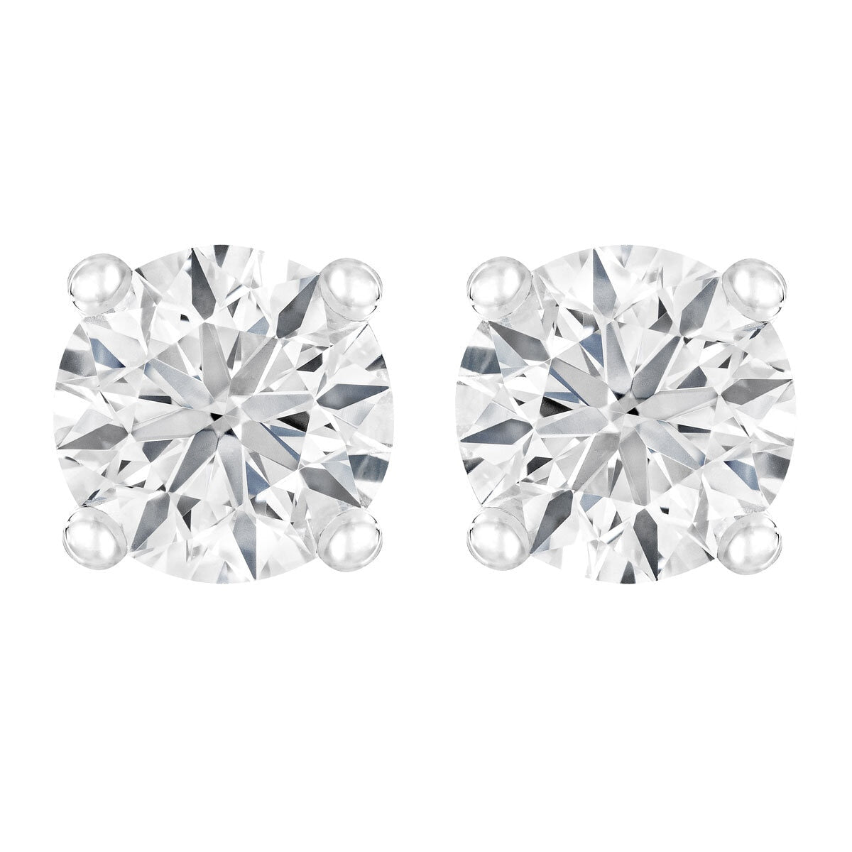 Costco 0.80ctw diamond stud earrings round brilliant cut (British brand)