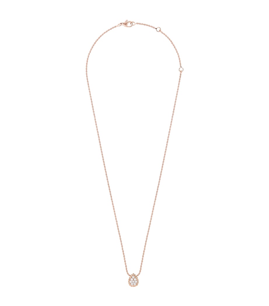 Boucheron Serpent Boheme extra small rose gold diamond necklace - British product