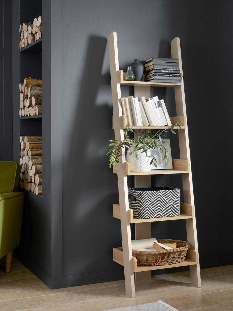 Cream Malvern Narrow Ladder Shelf