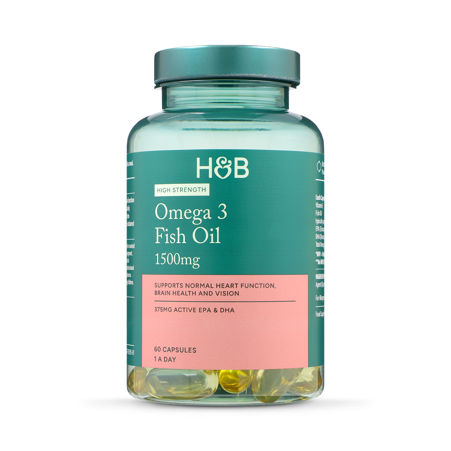 Holland & Barrett Omega 3 Fish Oil 1500mg 60 Capsules, UK version