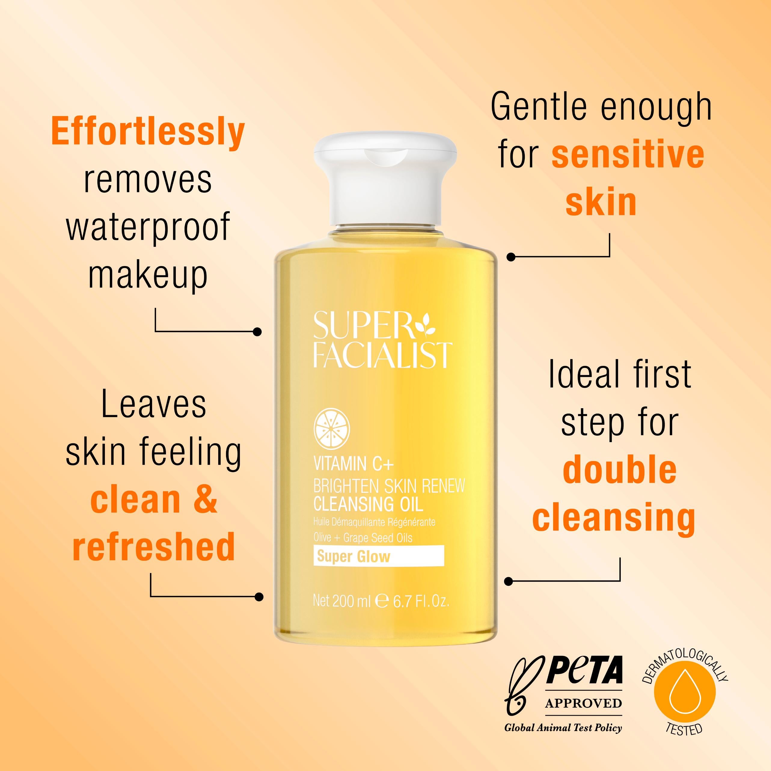 Super Facialist vitamin C cleansing oil 200ml (British brand)