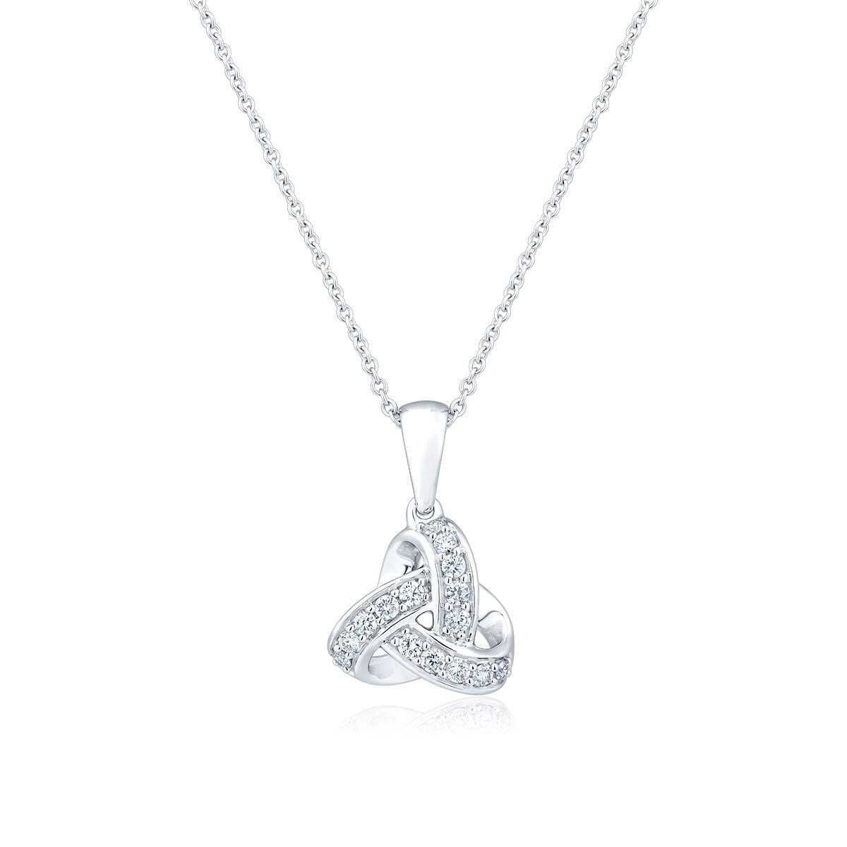 Costco diamond knot pendant 0.20ctw 18ct white gold - British product