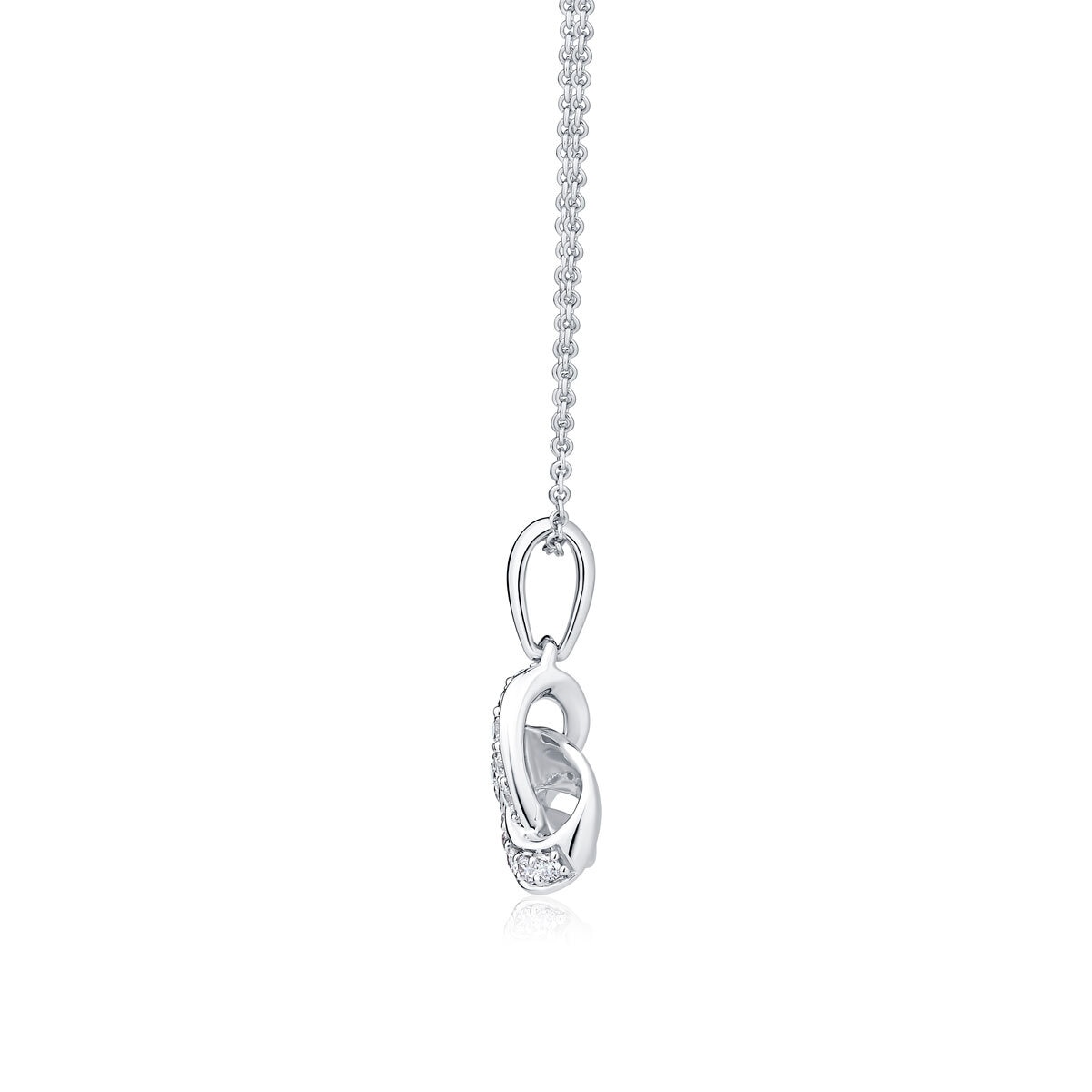 Costco diamond knot pendant 0.20ctw 18ct white gold - British product