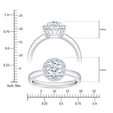 Costco diamond halo ring 1.00ctw round brilliant cut platinum size N, imported from the UK