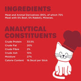 Webbox Cats Delight Tasty Sticks with Beef & Rabbit   30g