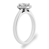Costco 0.54ctw diamond halo ring platinum size M - British product