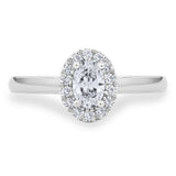Costco 0.54ctw diamond halo ring platinum size M - British product