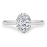 Costco diamond halo ring platinum size J 0.54ctw, UK version