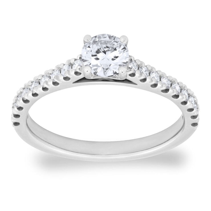 Costco 0.74ct round brilliant diamond ring platinum UK version