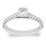 Costco diamond ring 0.74ctw round brilliant cut platinum size N - British product