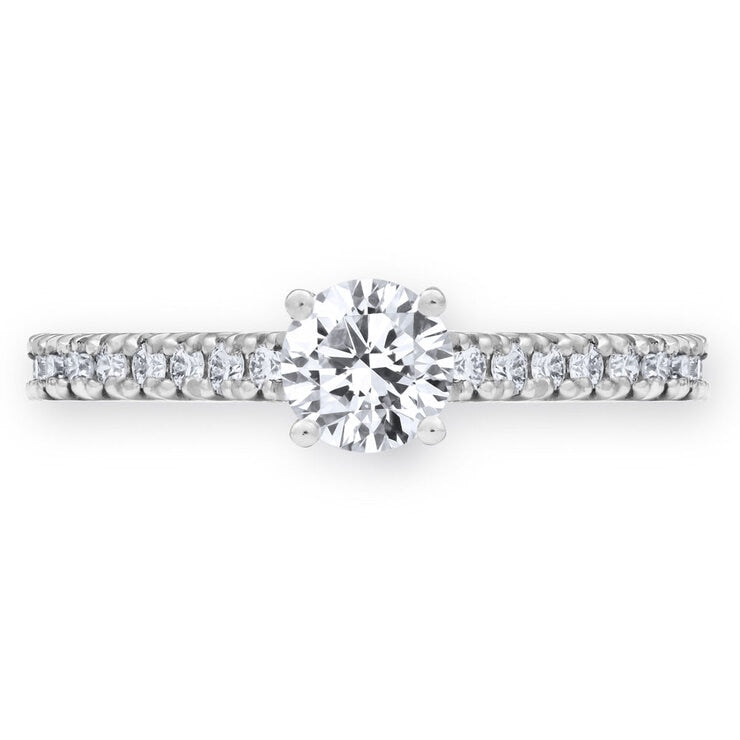 Costco diamond ring round brilliant cut platinum 0.74ctw size M, imported from the UK