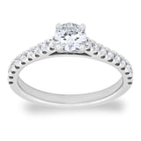 Costco diamond ring 0.74ctw round brilliant cut platinum size N - British product