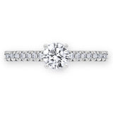 Costco round brilliant diamond ring 0.74ctw size J - British product