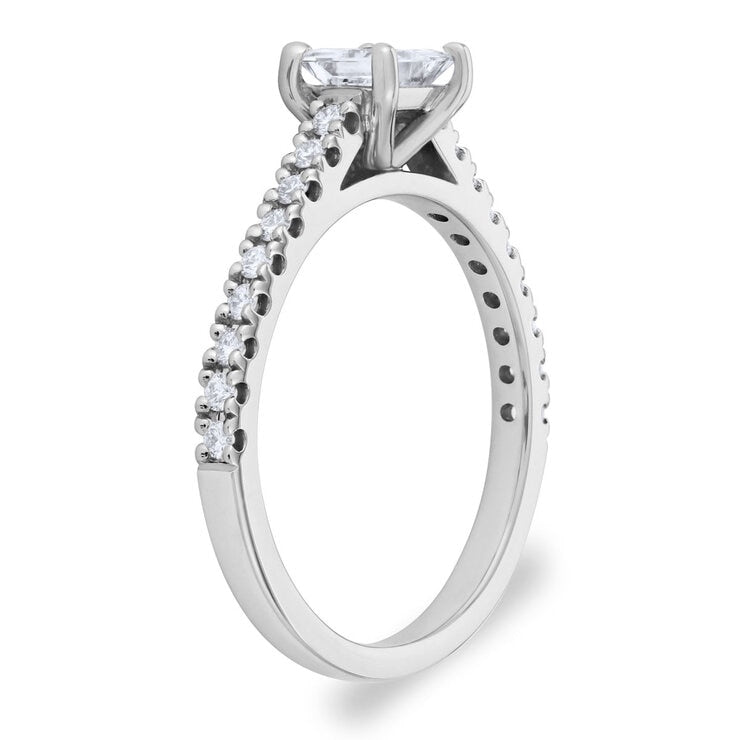 Costco diamond ring 0.74ctw princess and round brilliant cut, UK version