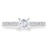 Costco diamond ring 0.74ctw princess and round brilliant cut, UK version