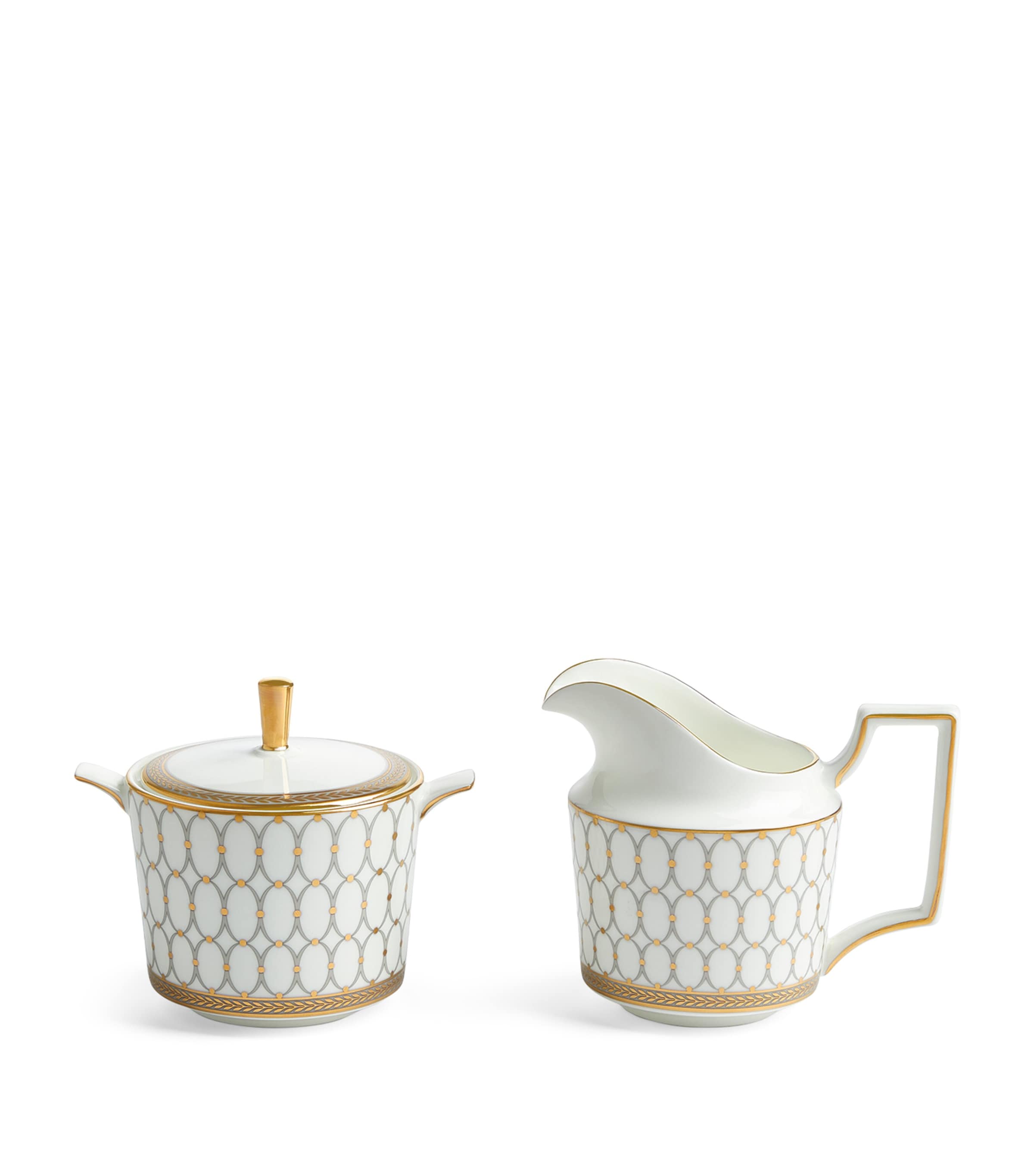 Wedgwood Renaissance Grey 2-piece sugar and creamer set (British brand)
