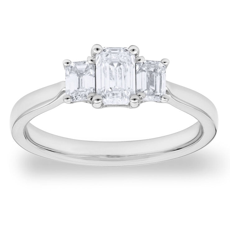 Costco emerald cut diamond ring 1.00ctw 18ct white gold (British brand)