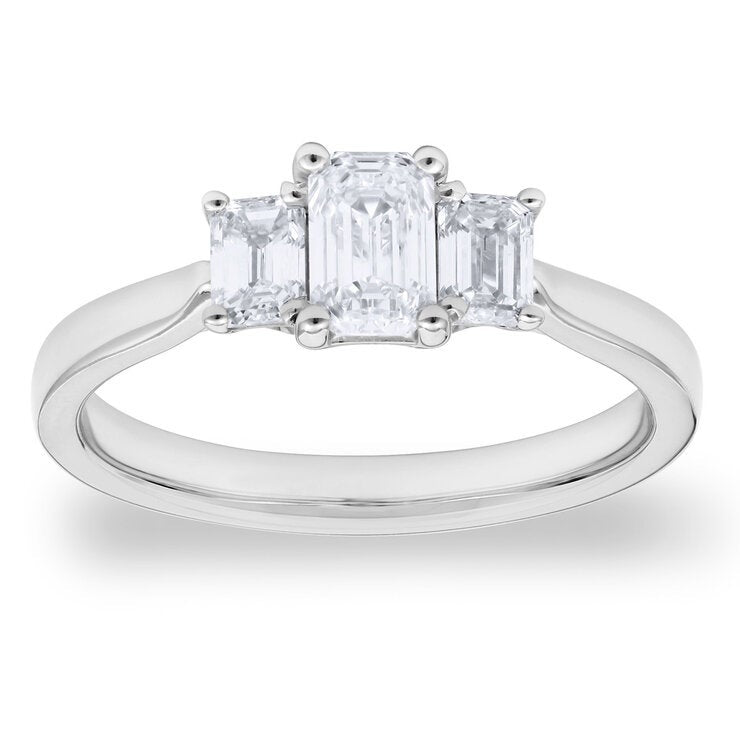Costco emerald cut diamond ring 1ctw - British product