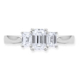 Costco diamond ring emerald cut 1ctw size K (British brand)