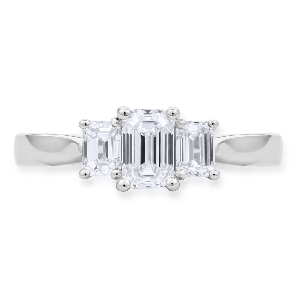 Costco emerald cut diamond ring 1.00ctw 18ct white gold (British brand)