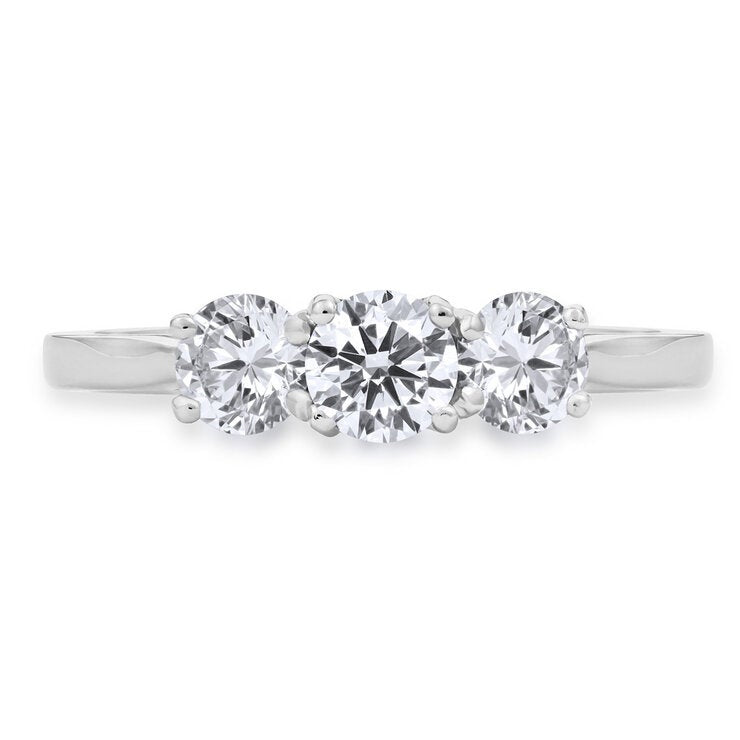Round brilliant diamond ring 1ct size N, UK version
