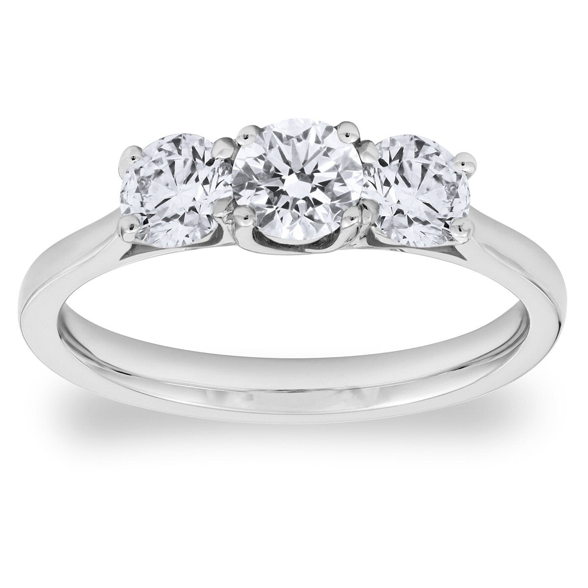 Round brilliant diamond ring 1ct size N, UK version