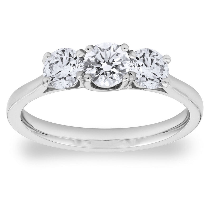 Round brilliant diamond ring 1ct size N, UK version