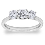 Round brilliant diamond ring 1ct size N, UK version