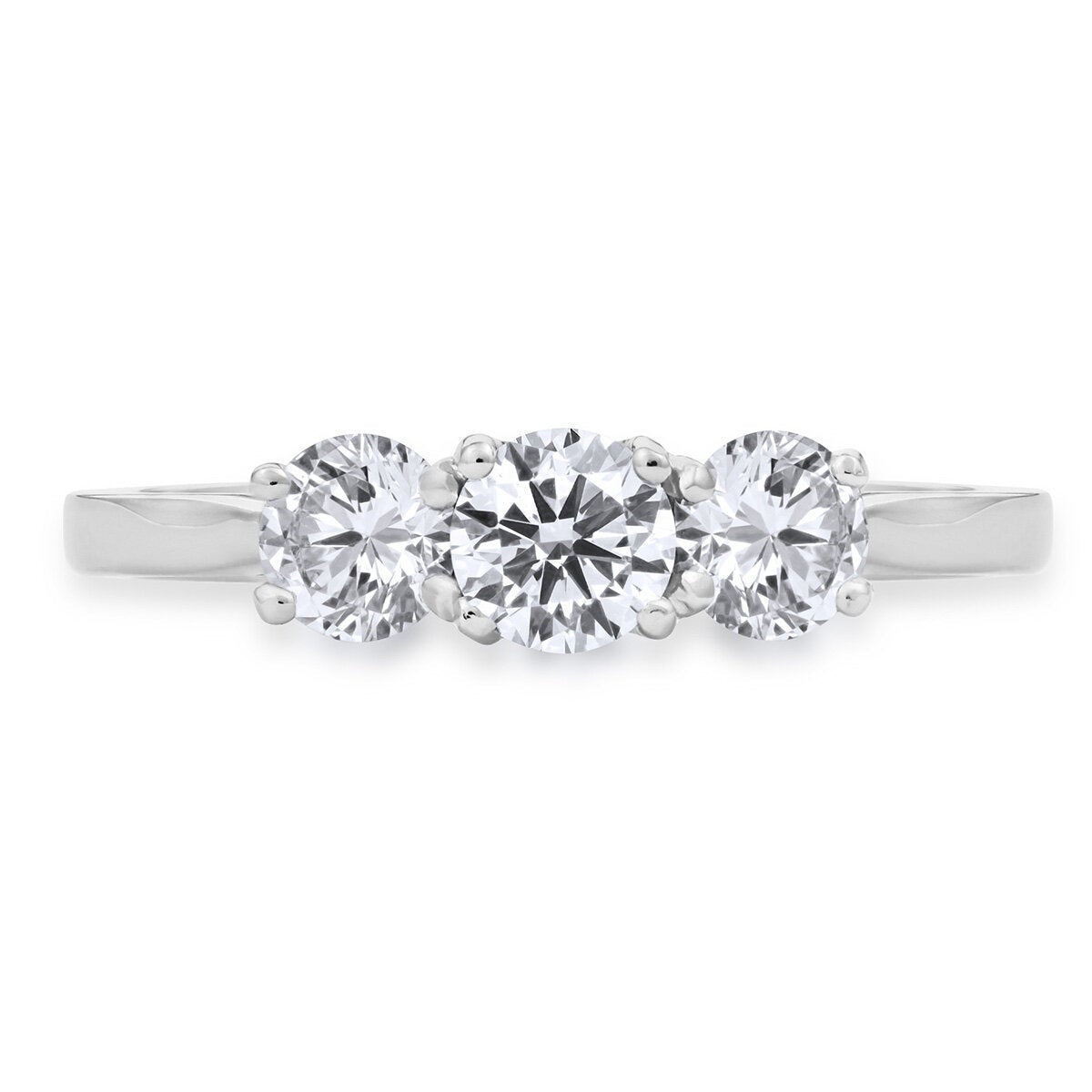 Round brilliant diamond ring 1ct size N, UK version