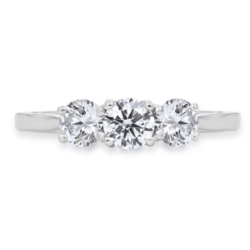 Round brilliant diamond ring 1ct size N, UK version