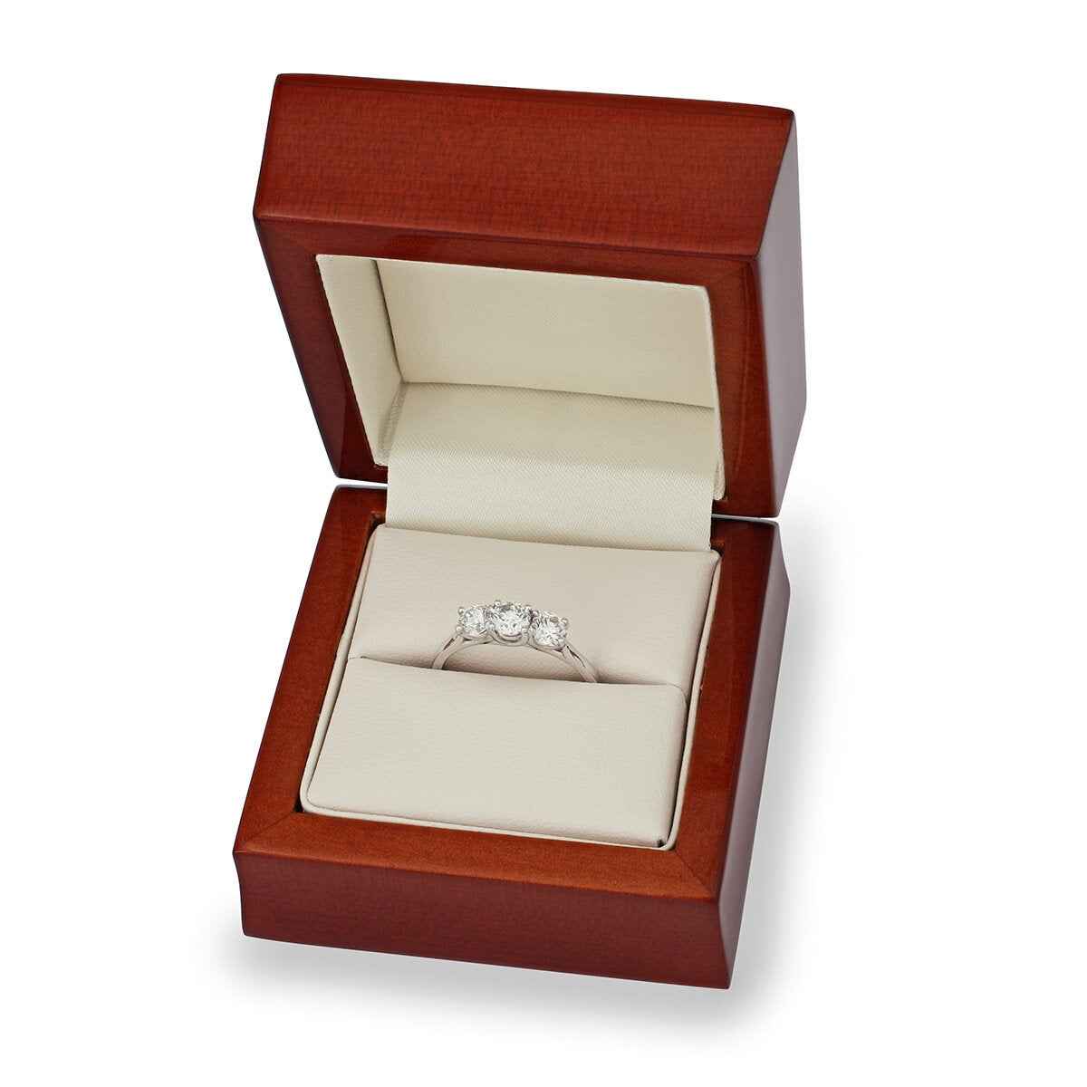 Round brilliant diamond ring 1ct size N, UK version