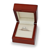 Costco princess cut diamond ring 1ct 18ct white gold size J - British product