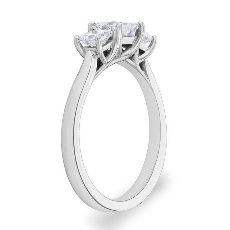 Costco princess cut diamond ring 1ct 18ct white gold size J - British product