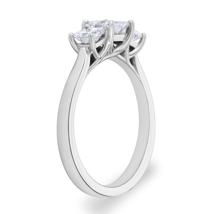 Costco princess cut diamond ring 1ct 18ct white gold size J - British product