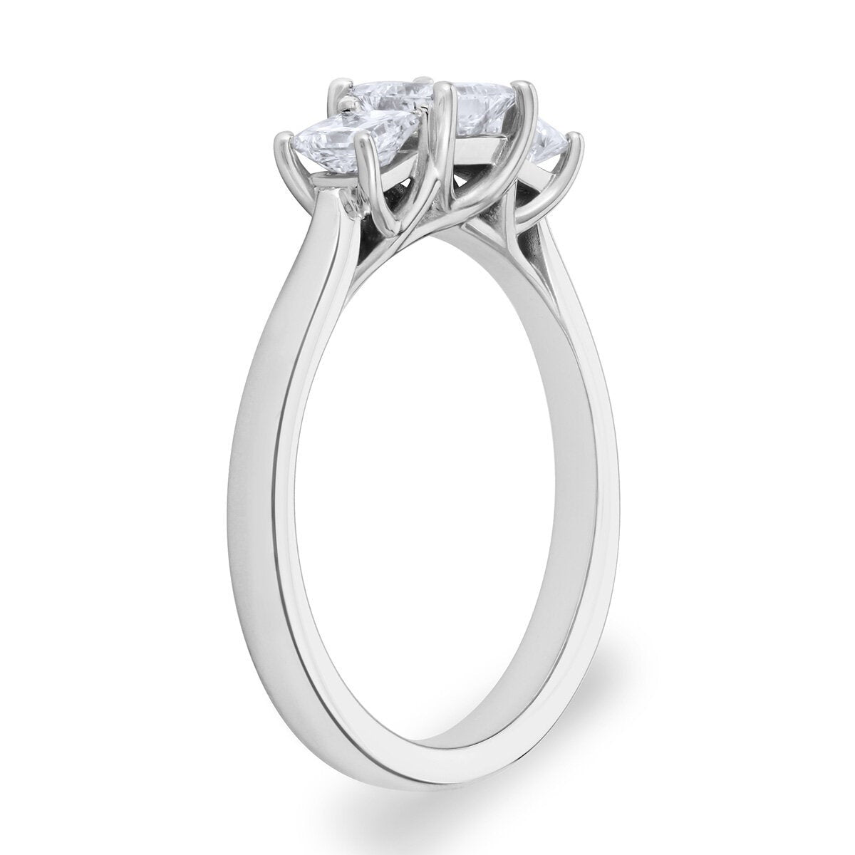 Costco princess cut diamond ring 1.00ctw 18ct white gold size N (British brand)