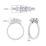 Costco princess cut diamond ring 1ct size L - British product