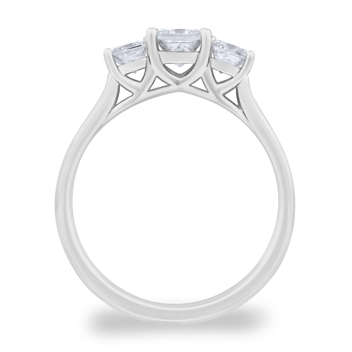 Costco princess cut diamond ring 1.00ctw 18ct white gold size N (British brand)