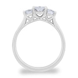 Costco princess cut diamond ring 1ct 18ct white gold size J - British product