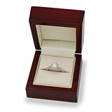 Costco 0.97ctw round brilliant diamond halo ring platinum (British brand)