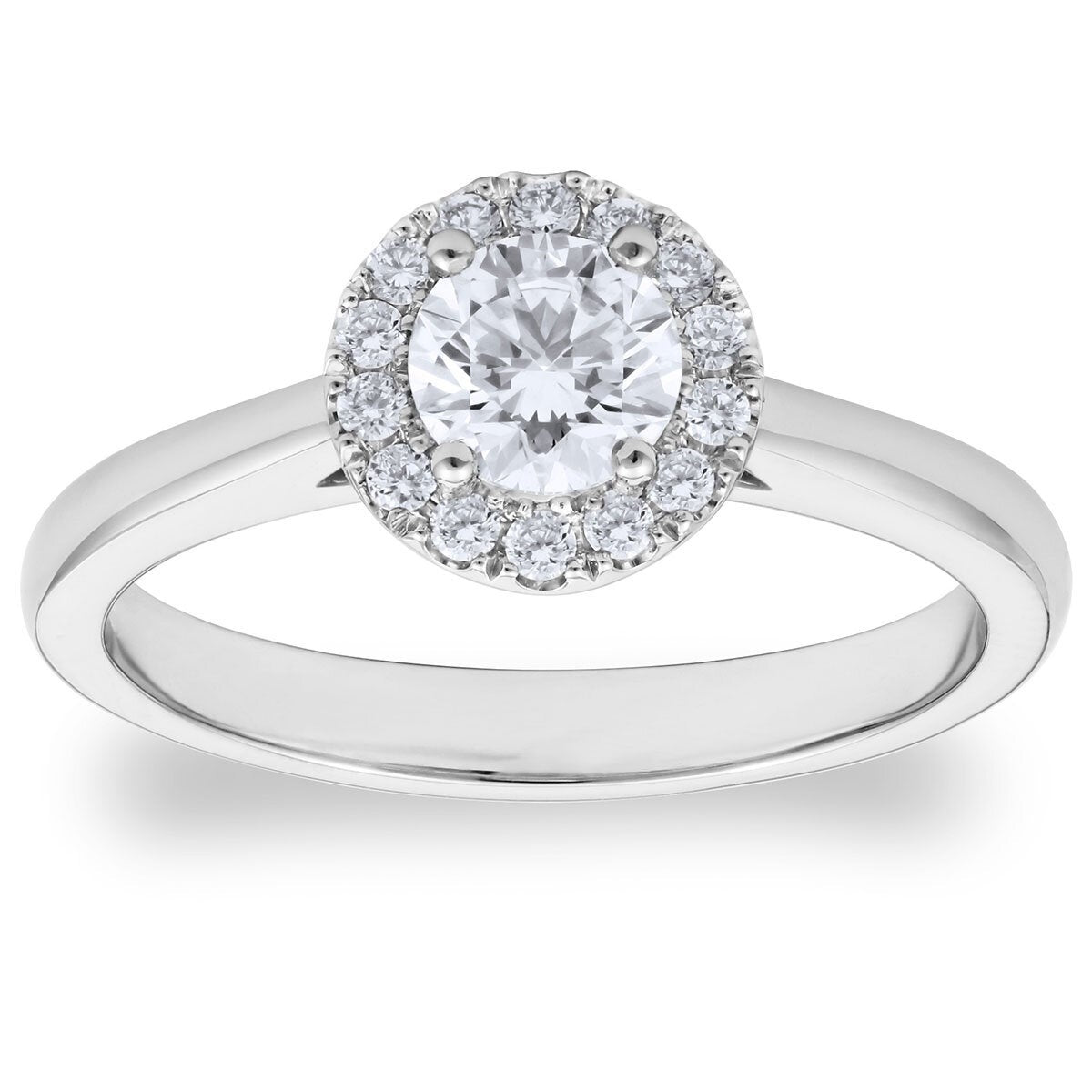 Costco platinum diamond halo ring 0.64ctw, imported from the UK