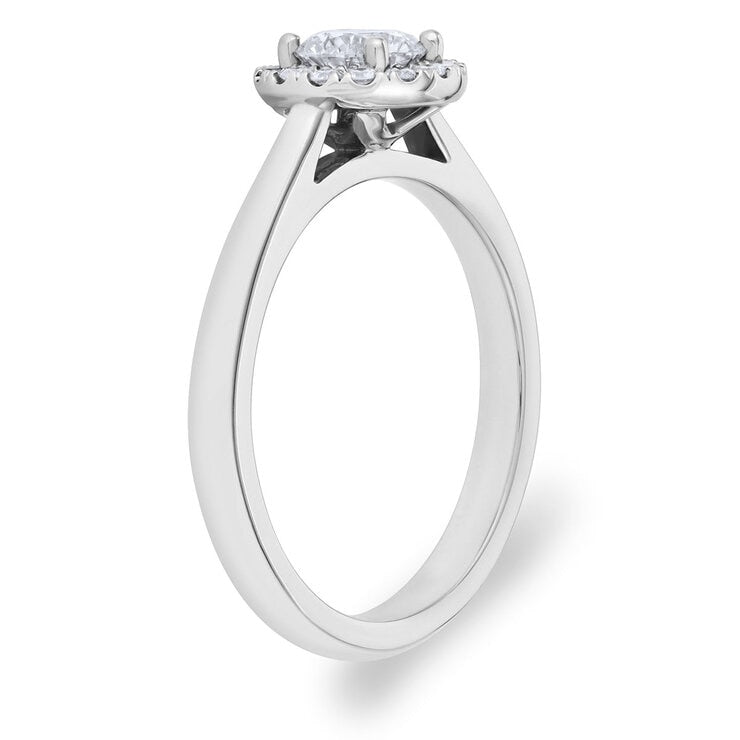 Costco platinum diamond halo ring 0.64ctw, imported from the UK