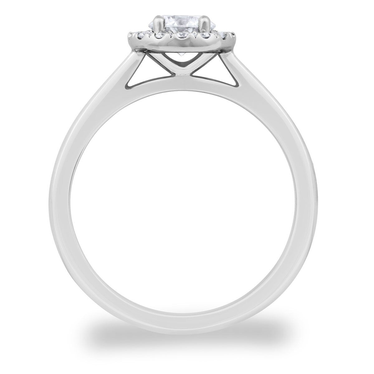 Costco platinum diamond halo ring 0.64ctw, imported from the UK