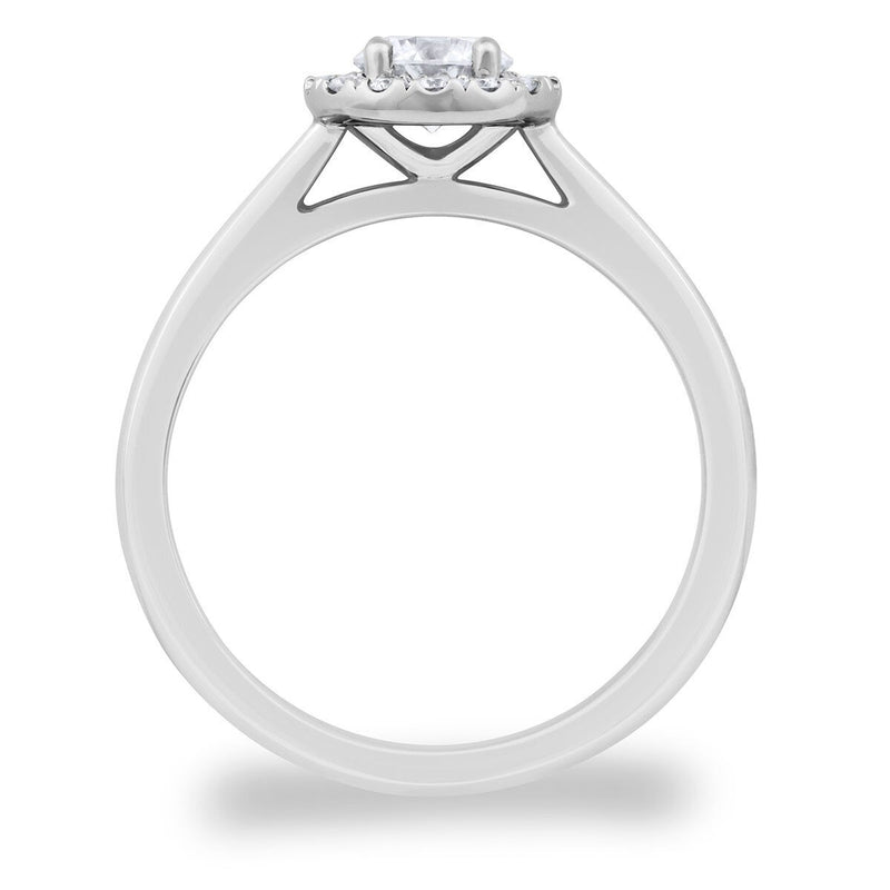 Costco platinum diamond halo ring 0.64ctw, imported from the UK