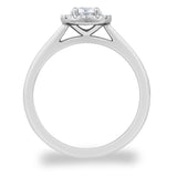 Costco platinum diamond halo ring 0.64ctw, imported from the UK