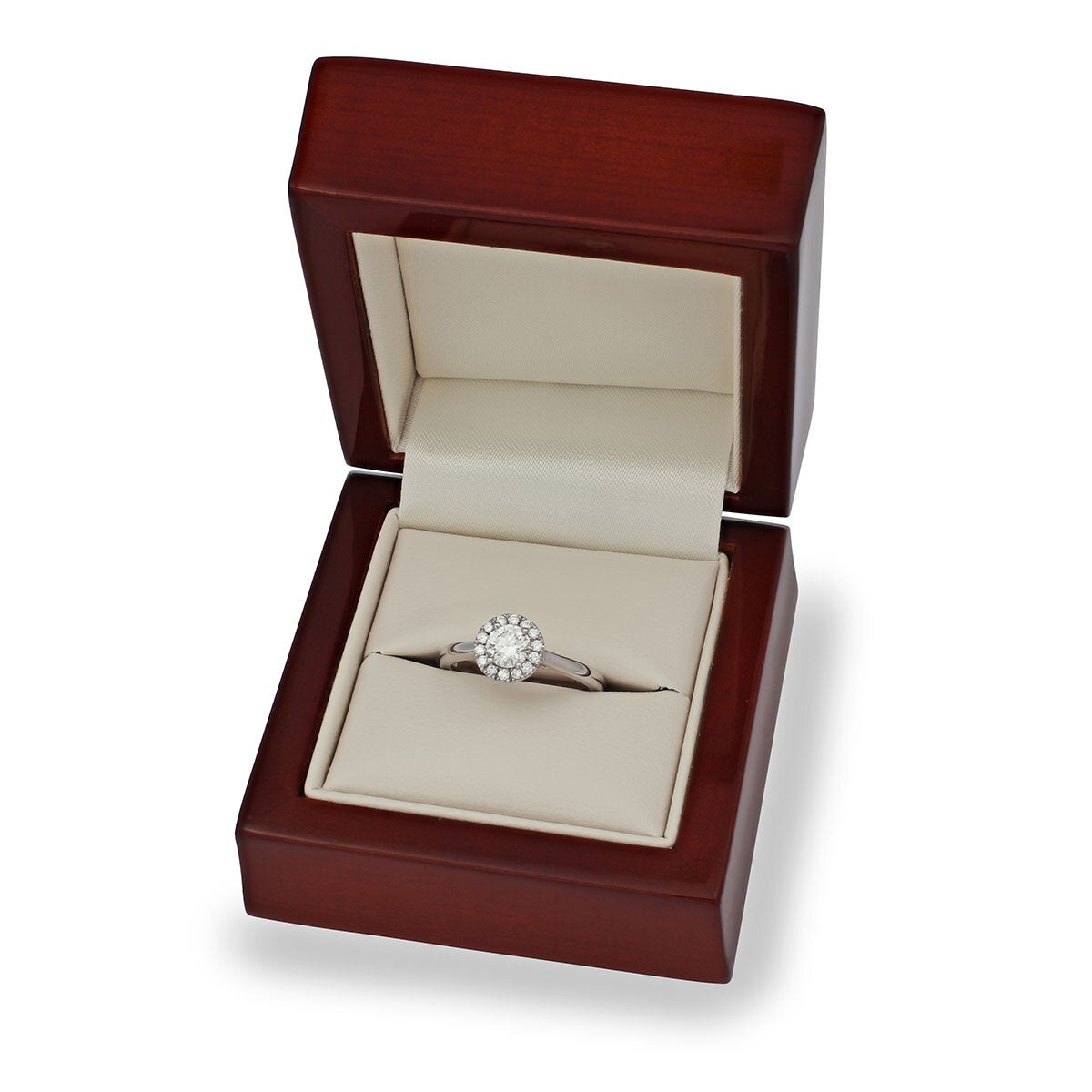 Costco platinum diamond halo ring 0.64ctw, imported from the UK