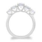 Diamond ring 1.57ctw round brilliant 18ct white gold size L (British brand)